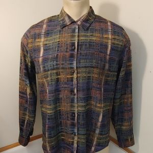 Le Caviar Women's M Button Down Polyester Shirt